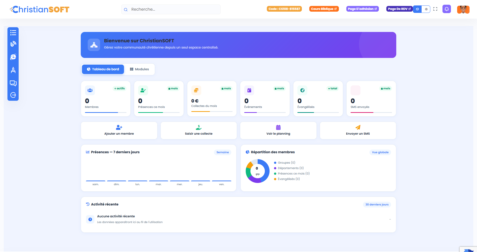 Dashboard ChristianSOFT